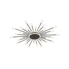 Glass Flush Mount Light Minimalist Sputnik Style Luxury Ceiling Light