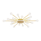 Glass Flush Mount Light Minimalist Sputnik Style Luxury Ceiling Light