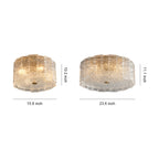 Glass Flush Mount Lighting Full Copper Luxury Ambience Lamp