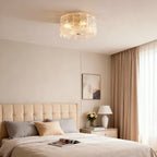 Glass Flush Mount Lighting Full Copper Luxury Ambience Lamp