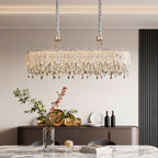 Glass Fringe Chandeliers French Luxury Crystal Ceiling Light