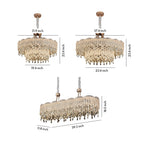 Glass Fringe Chandeliers French Luxury Crystal Ceiling Light