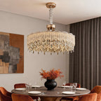 Glass Fringe Chandeliers French Luxury Crystal Ceiling Light