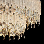 Glass Fringe Chandeliers French Luxury Crystal Ceiling Light