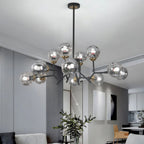 Glass Globe Chandeliers Nordic Atmospheric Luxury Retro Ceiling Light