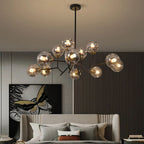 Glass Globe Chandeliers Nordic Atmospheric Luxury Retro Ceiling Light