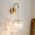 Glass Leaves Feathers Three Step Dimming Nordic Creative Wall Lights Fixture