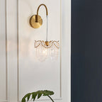 Glass Leaves Feathers Three Step Dimming Nordic Creative Wall Lights Fixture