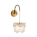 Glass Leaves Feathers Three Step Dimming Nordic Creative Wall Lights Fixture