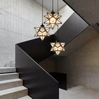 Glass Moravian Star Pendant Light Modern Ceiling Light