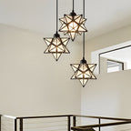 Glass Moravian Star Pendant Light Modern Ceiling Light