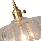 Glass Pendant Light Nordic Retro Floral Ceiling Light