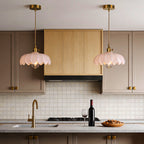 Glass Pendant Light Nordic Retro Floral Ceiling Light