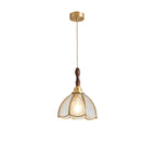 Water Ripple Glass Pendant Lighting Nordic Full Copper Light