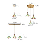 Water Ripple Glass Pendant Lighting Nordic Full Copper Light