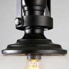 Glass Pendant Lights Kitchen Iron Industrial Black Ceiling Light