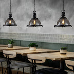 Glass Pendant Lights Kitchen Iron Industrial Black Ceiling Light