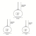 Glass Round Pendant Light Modern Single-Ball Ceiling Light