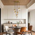 Modern Copper Chandelier Creative Luxury Glass Ceiling Light
