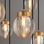 Modern Copper Chandelier Creative Luxury Glass Ceiling Light