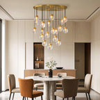 Modern Copper Chandelier Creative Luxury Glass Ceiling Light