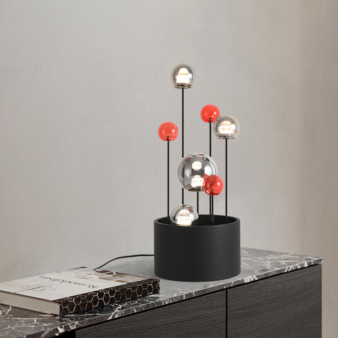 Colored Glass Ball Floor Lamp  Nordic Minimalist