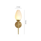 Glass Wall Lights Full Copper American-Style Lamp
