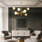 Globe Light Chandelier Modern Solid Copper Ceiling Light