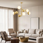 Globe Light Chandelier Modern Solid Copper Ceiling Light