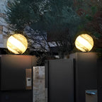 Globe Pillar Lights Modern Planetary Design Fence Lamp