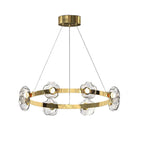 LED Dome Glass Ring Chandeliers Nordic Modern Ceiling Light