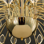 Gold LED Chandelier French Light Luxury Crystal Ceiling Light