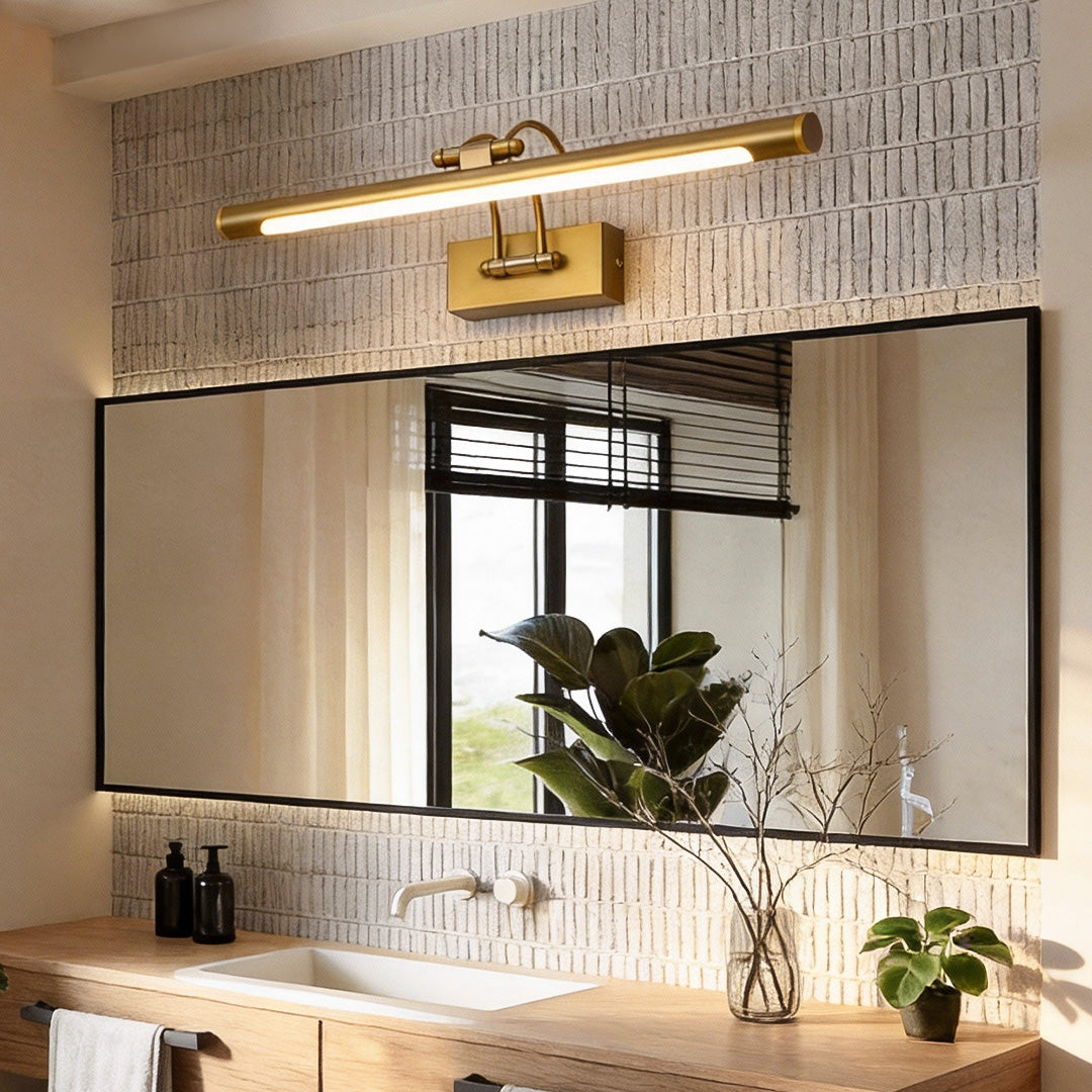 Gold Bathroom Vanity Lighting Adjustable LED Light