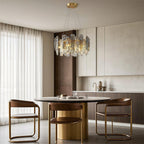 Contemporary Crystal Chandeliers Eye-Protecting Ceiling Light