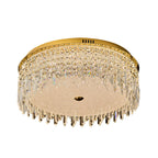 Crystal Ceiling Lights Flush Mount Luxury Metal Light