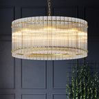 Glass Lamp Shade Chandelier Luxury Iron Ceiling Light