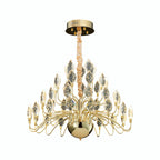 Gold LED Chandelier French Light Luxury Crystal Ceiling Light