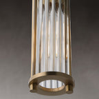 Gold Cylinder Pendant Light Modern LED Crystal Ceiling Light