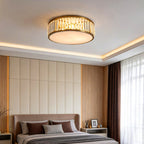 Gold Drum Ceiling Light Nordic Style Copper LED Light