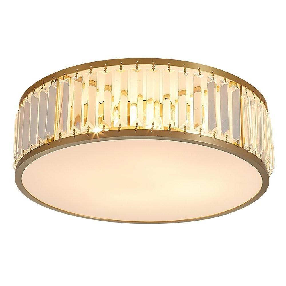 Gold Drum Ceiling Light Nordic Style Copper LED Light