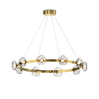 LED Dome Glass Ring Chandeliers Nordic Modern Ceiling Light