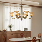 Gold Glass Chandelier Vintage Full Copper Glass Ceiling Light
