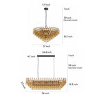 Glass Pendant Chandelier American Luxury Multi-head Ceiling Lights