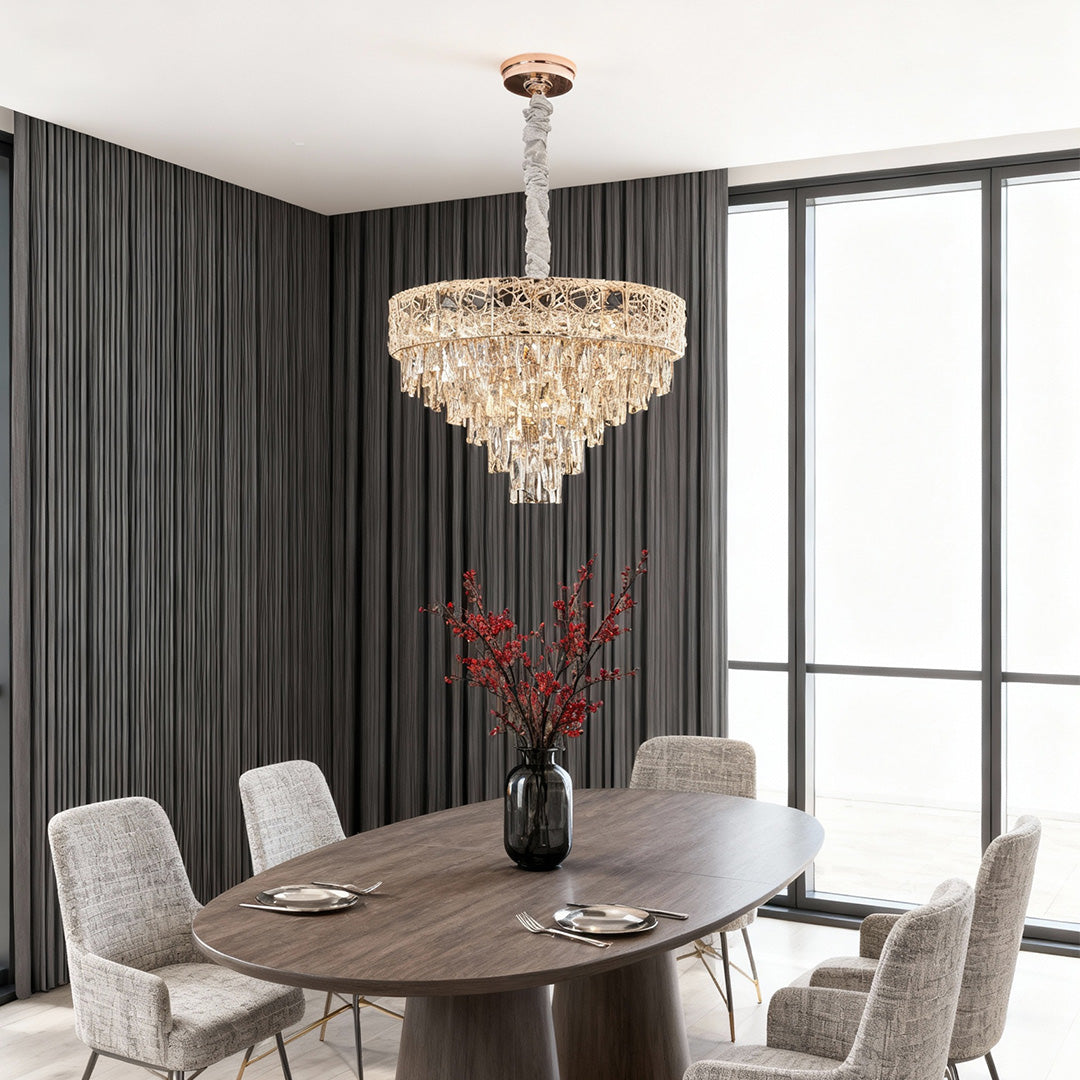Large Chandelier Crystals European Style Luxury Ceiling Light