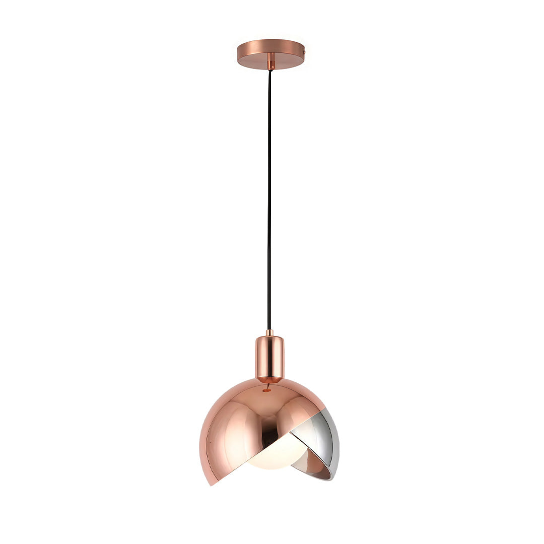 Gold Sphere Pendant Light Industrial Hemisphere Ceiling Light