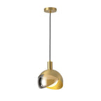 Gold Sphere Pendant Light Industrial Hemisphere Ceiling Light