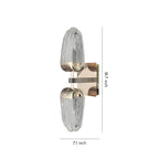 Gold Wall Light Simple LED White Acrylic Symmetry Lamp
