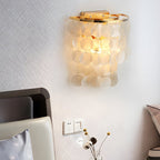 Capiz Shell Wall Sconces Modern Coastal LED Metal Light