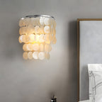 Capiz Shell Wall Sconces Modern Coastal LED Metal Light