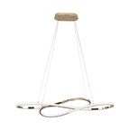 [Open-Box] Wavy Double 8-shaped LED Stepless Dimming Nordic Chandelier Hanging Lamp